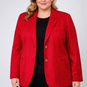 Vintage Mr Leonard Suit, Elegant Red Women's Blazer